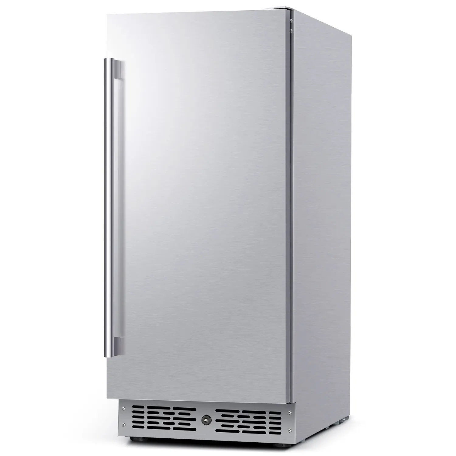 Refrigerador sob balcão, porta de aço inoxidável de 15 polegadas, refrigerador externo, refrigerador embutido, refrigerador para bebidas, mini freezer