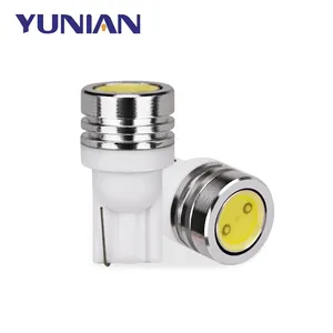 1.5W T10 194 168 LED W5W ampul COB Led çip 12V araba Styling beyaz mavi kırmızı sarı kama yan park pano lisans plaka lambası