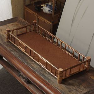 Bandeja de almacenamiento de té Kung Fu con marco de bambú y tapa para secar tazas y accesorios del juego de té, origen Anji, forma irregular - Product Image 2