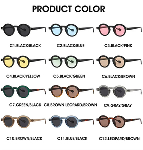 Gafas de Sol Redondas Vintage Retro de Moda al por Mayor, Protección UV400, Unisex, Estilo Urbano 2025 - Product Image 6