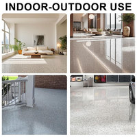 Revêtement de sol époxy auto-nivelant effet marbre imperméable pour garage, peinture de sol époxy 3D avec sable coloré
