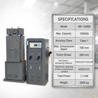 WE-1000B 1000kN Universal Testing Machine | CE Certified Hydraulic Tensile & Compression Tester for Metal & Construction