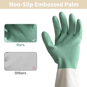 Prix <span class=keywords><strong>de</strong></span> gros ménage étanche vaisselle gants <span class=keywords><strong>de</strong></span> nettoyage des mains en caoutchouc pour cuisine salle <span class=keywords><strong>de</strong></span> bain <span class=keywords><strong>toilette</strong></span> - Product Image 3