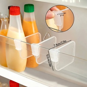 Diviseurs de rangement robustes et transparents pour réfrigérateur, compartiments ajustables pour économiser de l'espace dans les armoires de cuisine - Product Image 1