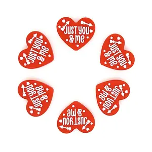 День Святого Валентина Just You & Me Сердце Силиконовые фокальные бусины Diy браслет ожерелье для изготовления незакрепленных силиконовых бусин для ручек