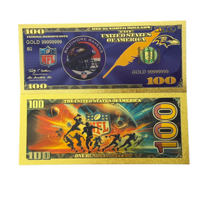 Uang Kertas Sepak Bola 32 Model Amerika 2026 Berlapis Emas 24K untuk Hadiah - Product Image 6