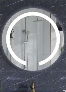 Miroir LED de salle de bain rétro-éclairé de forme ronde avec grossissement - Product Image 3