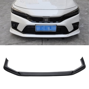 ABS Material V Type Front Spoiler Bumper Lip Chin Front <b>Splitter</b> for Honda Civic 11TH FL1 FE1 FL4 Auto Tuning - Product Image 1