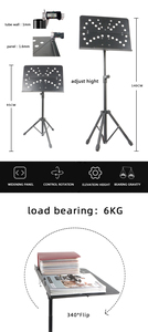 HEBIKUO PA-520 OEM personnalisé bonne qualité pliant réglable en métal support de <span class=keywords><strong>musique</strong></span> - Product Image 6