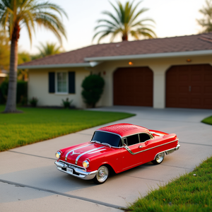 Wireless Portable Speaker 1958 Chevy-Inspired <b>Vintage</b> Car Design Bluetooth V5.0 LED Lights Rechargeable Battery For Cell <b>Phone</b> - Product Image 2