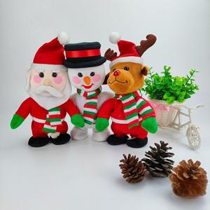 Jouets en peluche électroniques de Noël personnalisés en gros - Père Noël, renne, bonhomme de neige, apprenant à parler, chanter et marcher - Cadeaux - Product Image 1