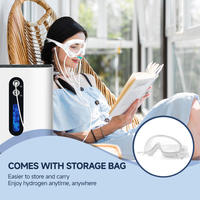 Cánula Nasal de Hidrógeno 3 en 1 con Máscara Ocular y Dispositivo de Gas para Oídos, Caliente/Frío, de Sobremesa, con Carcasa de Plástico, para Uso Doméstico, Exterior, Coche y RV
