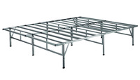 Cadre de lit plateforme moderne et minimaliste, robuste, taille standard, en fer, avec lattes en acier, pas de sommier tapissier nécessaire, montage facile, pour chambre à coucher