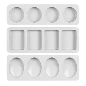 Moules à savon en silicone pour bébés, forme rectangulaire, ovale, cadeaux amusants, bricolage, ensembles de moules à savon, 15 unités