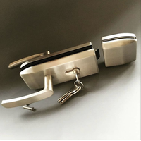 Harga pabrik aluminium seng logam campuran kaca kunci pintu fitting baja nirkarat kaca untuk kaca pegangan kunci aksesoris Patch