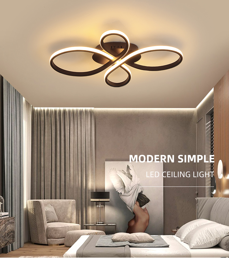 Newest Special Design Indoor Decor Sitting Room Modern Black White Led Ceiling Light