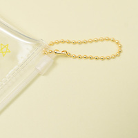 Sac à cosmétiques en PVC de haute qualité, style japonais, transparent, trapézoïdal, avec fermeture éclair, résistant à l'eau, motif dessin animé Kawaii, porte-monnaie, logo personnalisé