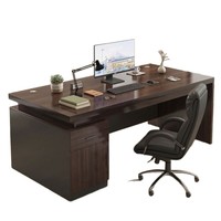 Ensemble de chaise de bureau de direction moderne et minimaliste en bois, résistant aux taches et à la saleté, poste de travail individuel