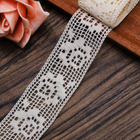 Nappe en dentelle douce en pur coton personnalisée, élégante décoration textile pour la maison, dentelle ajourée tissée pour vêtements, chaussures et sacs