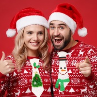 Pafu Weihnachts feier Weihnachts kostüm Weihnachts krawatte Lustige Feiertags hals Neuheit Rentier Schneemann Elf Weihnachts krawatte