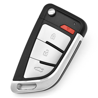 Clé de voiture pliable Xhorse XE Series XEKF20EN à 4 boutons, entrée sans clé pour véhicule, télécommande 433 MHz 315 MHz