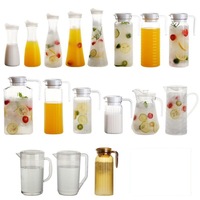 Pichet à lait transparent pour bière Pichet à jus de bière Pichet à eau en plastique dur de 1500ml pour Belle-Vue Bloemenbier