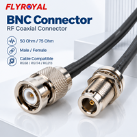 Connecteur BNC, connecteur coaxial RF, mâle/femelle, type à sertir, 50 ohms/75 ohms, compatible avec les câbles RG58/RG174/RG213, connecteur RF