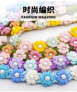 Tali anjing peliharaan lembut dan kuat tali penuntun warna cerah tenunan tangan polister katun tali anjing kerah rantai - Product Image 6