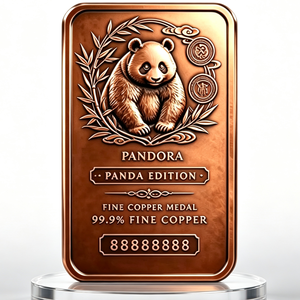 Lingote de cobre de 1 kg, edición Panda, para recuerdo o souvenir - Product Image 3