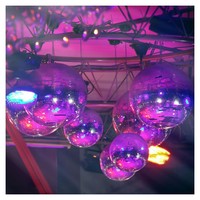 Boule disco LED PKnight IP65 DMX512 avec miroir, en alliage d'aluminium et faisceau blanc chaud multi-tension pour DJ, mariage, décoration de fête