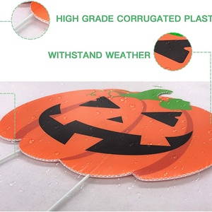 Letras de Calabaza de Halloween para Decoración Exterior de Jardín, Letrero de Patio de 4mm de Grosor con Diseño 'Boo Trick Treat' y Estaca, Cortado con Precisión a partir de Material de Alta Calidad - Product Image 6