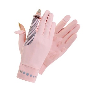 Gants de protection UV <span class=keywords><strong>mitaines</strong></span> d'écran tactile antidérapantes en soie de glace d'été mince pour femmes - Product Image 5