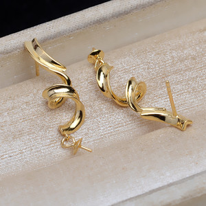 Juego de Pendientes con Colgante de Trébol de Plata S925 Wenchi con Perla Personalizada, Accesorios de Joyería DIY, Soporte Vacío, China 16147 - Product Image 4