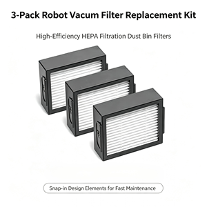 Filtres de remplacement pour <span class=keywords><strong>robot</strong></span> <span class=keywords><strong>aspirateur</strong></span> haute efficacité, éléments filtrants plissés lavables, accessoires pour balayeuses de la série E I J, lot de 3 - Product Image 1