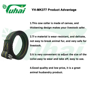 Collier de bétail Hemoton Courroie de cou de vache réglable en coton/collier de bétail - Product Image 3