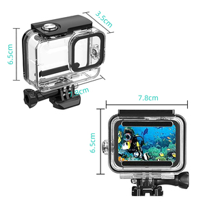 HONGDAK Accessoires pour GoPro, boîtier de protection étanche avec coque, utilisable jusqu'à 45 mètres sous l'eau pour la caméra <span class=keywords><strong>Go</strong></span> <span class=keywords><strong>Pro</strong></span> <span class=keywords><strong>Hero8</strong></span> - Product Image 2