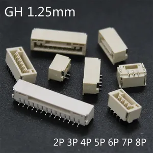 GH 1.25mm 잠금 커넥터와 누워 SMT 수평 2P 3P 4P 5P 6P 8P JST A1257