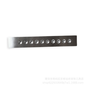 Placa de metal de media luna con 10 orificios para estirar alambre, herramientas DIY para joyería de plata y oro - Product Image 2
