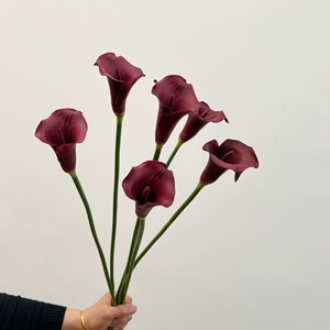 Lirio de Cala Artificial W-A0205, Tulipán de Cala Artificial de PU de una Sola Cara, Tacto Realista, para Diseño Artístico y Decoración de Bodas - Product Image 2