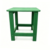 Table basse carrée moderne en plastique et bois pour jardin, chaise de jardin en gros