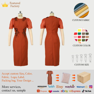 Váy đầm nữ ZYHT 21211 cổ điển sang trọng, kiểu dáng thanh lịch, đính họa tiết, mùa hè, dáng <span class=keywords><strong>midi</strong></span>, phong cách thường ngày - Product Image 6