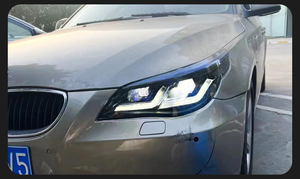 Faros Delanteros para <span class=keywords><strong>BMW</strong></span> E60 2003-2010 <span class=keywords><strong>523i</strong></span> 530i, Estilo Deportivo, Ojos de Ángel LED, DRL, HID, Bi Xenón, Accesorios para Auto - Product Image 6