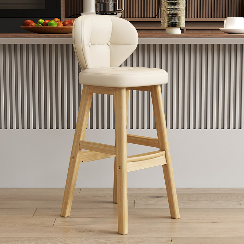 Original color wooden legs-milky white cat scratch leather
