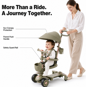 Scooter enfant pour bébé 3 en 1 bébé terre <span class=keywords><strong>Tricycle</strong></span> drôle enfants pousser Scooter monter sur jouets voiture enfant Scooter - Product Image 2