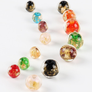 Perle <span class=keywords><strong>di</strong></span> <span class=keywords><strong>Vetro</strong></span> <span class=keywords><strong>di</strong></span> <span class=keywords><strong>Murano</strong></span> Sciolte con Foglia Argento e Oro, Lavorazione a Lume, Tonde 8 10 12mm, Economiche all'Ingrosso per la Creazione <span class=keywords><strong>di</strong></span> Gioielli - Product Image 3
