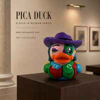 B.DUCK Série Musée Pica Duck Figurine PVC Canard Flottant OEM Boîte Mystère Personnalisée Canard en Caoutchouc