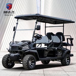 รถกอล์ฟไฟฟ้า Shengdafei 6 ที่นั่ง 220v110v แบตเตอรี่ 100ah ระยะทาง 70-120 กม. สำหรับสนามกอล์ฟ โรงแรม มหาวิทยาลัย และการลาดตระเวน - Product Image 1