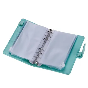 Benutzer definierte PVC-Ordner Insert 6 Ringe Binder Cover Lose blatt Personal Planner Notebook mit Schnallen verschluss