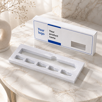 Scatola Personalizzata per Confezione di Penne Peptidiche, Scatola Pieghevole in Cartone Bianco Stampata, con Finestre Trasparenti e Rivestimento in EVA