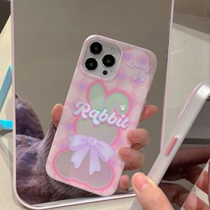 Nuova custodia creativa per coniglio <span class=keywords><strong>rosa</strong></span> con fiocco a rombo Laser per <span class=keywords><strong>iphone</strong></span> 11 <span class=keywords><strong>12</strong></span> 13 14 <span class=keywords><strong>pro</strong></span> <span class=keywords><strong>max</strong></span> custodia morbida per telefono carino - Product Image 4